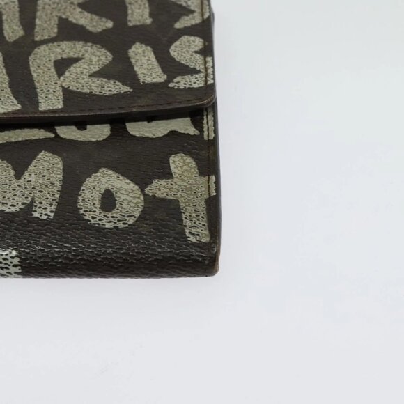 LOUIS VUITTON Graffiti Porte Monnaie Credit Long Wallet White M92189 Auth 141686 - Picture 4 of 16